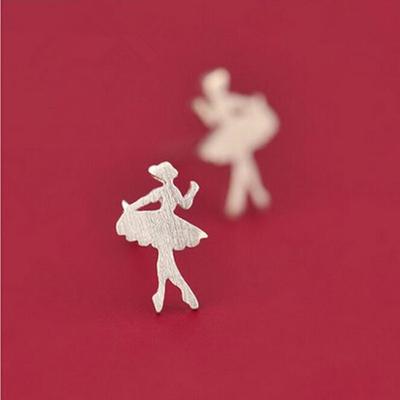 Sosire Nouă Sosire Personalitate Bijuterii Ton Argint Sterling Accesorii Chic Stilate Balet Dinosaur Cercei Antialergici Femei