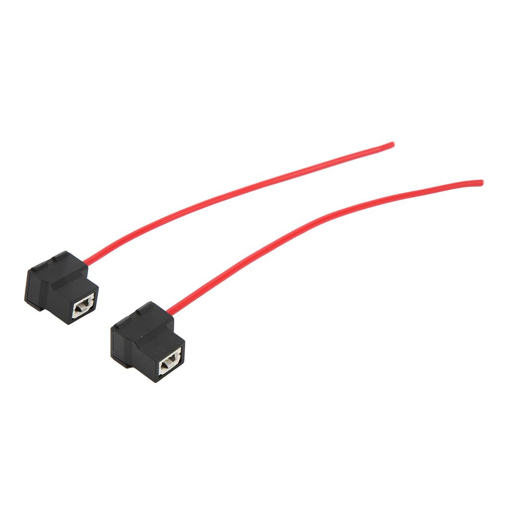 2PCS Light Bulb H1 Female Socket Elbow Plug and Play with 1mm Wire Harness for DC 12V24V