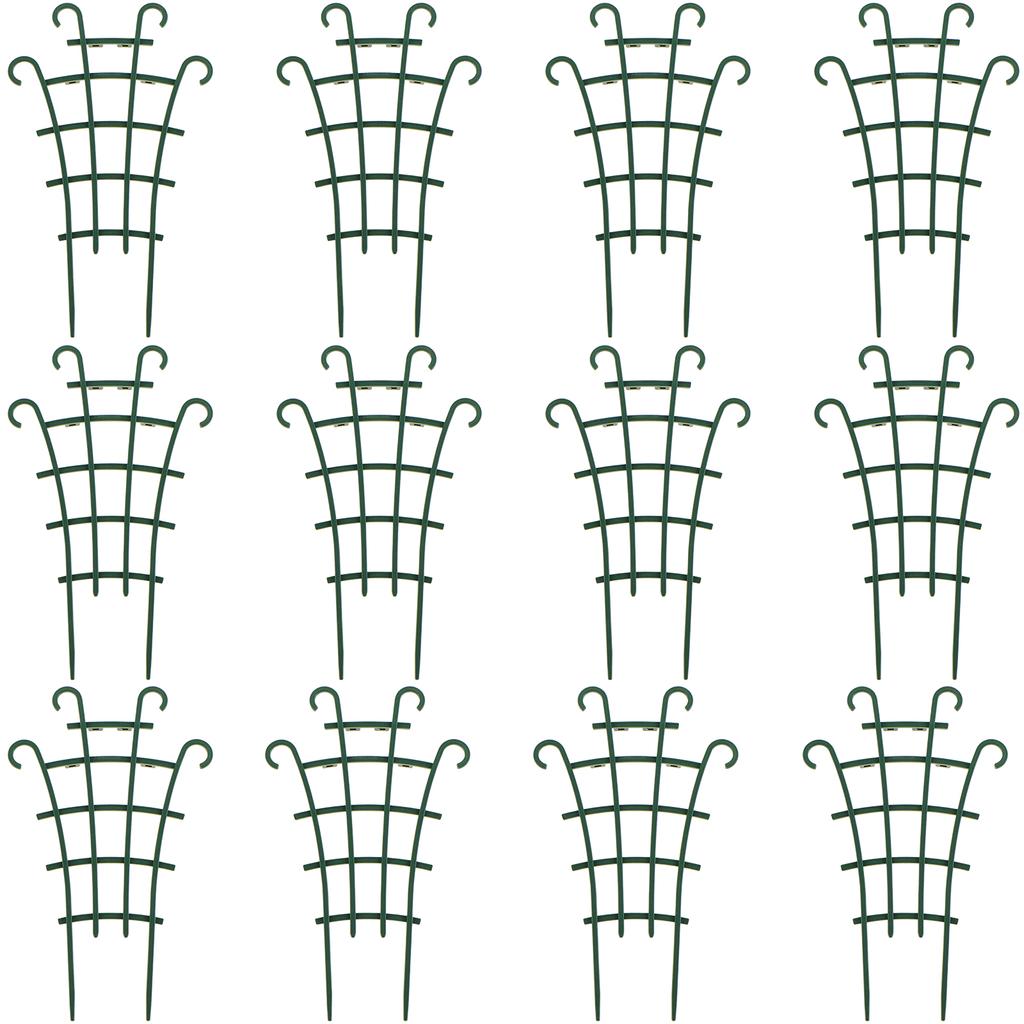 5/12Pcs Plant Support Stake Stand Garden Potted Decoration Vine Climbing Support Ironheart-Shaped Flower Pot Trellis