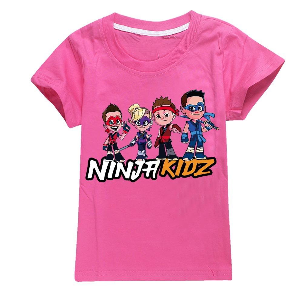 

NINJA KIDZ Boy Summer Clothes SPY Ninjas Teen Boys Clothing Cotton Boys Tshirt Boutique Kids Clothing O-Neck Girls Tops Shirt 140