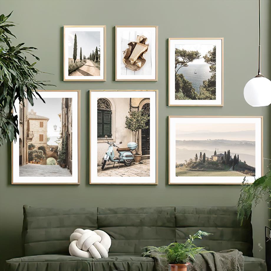 Rural Landscape Mountain Forest Olives Wall Art Canvas Painting Nordic Posters And Prints Wall Pictures For Living Room Decor