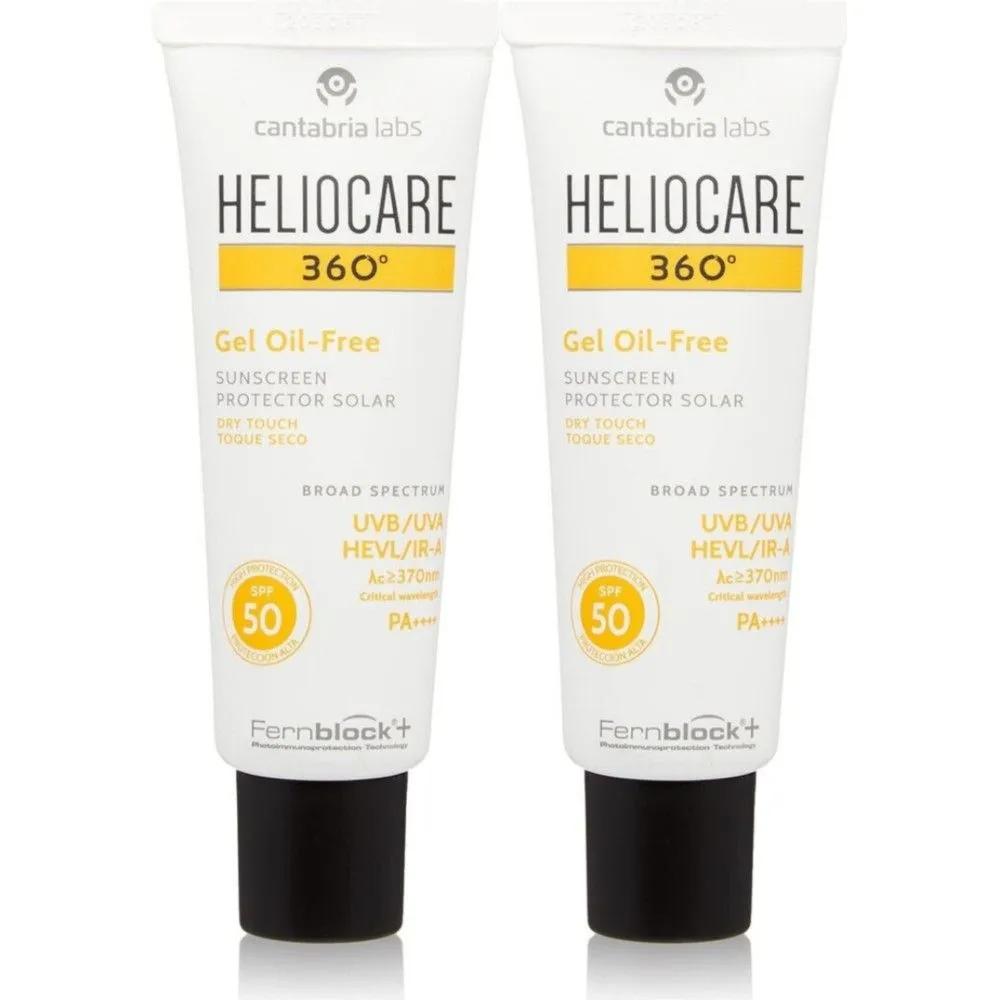 HELIOCARE 360 Gel Oil-Free SPF50 50ml Sunscreen x 2