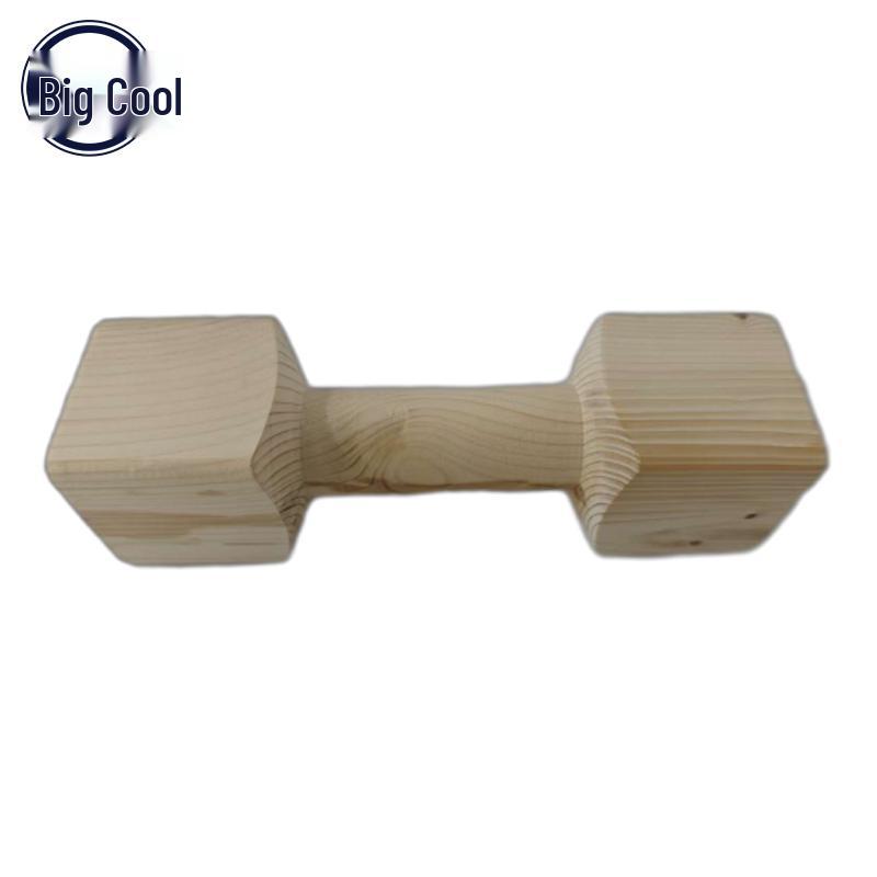 Solid Wood Dog Training Dumbbell Toy