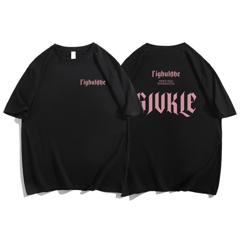 

American Retro Plus Size Cotton T-Shirt - Women s Summer Casual Loose Fit, Mid-Length, Short Sleeve. 3XL (156-170 lbs) чорний