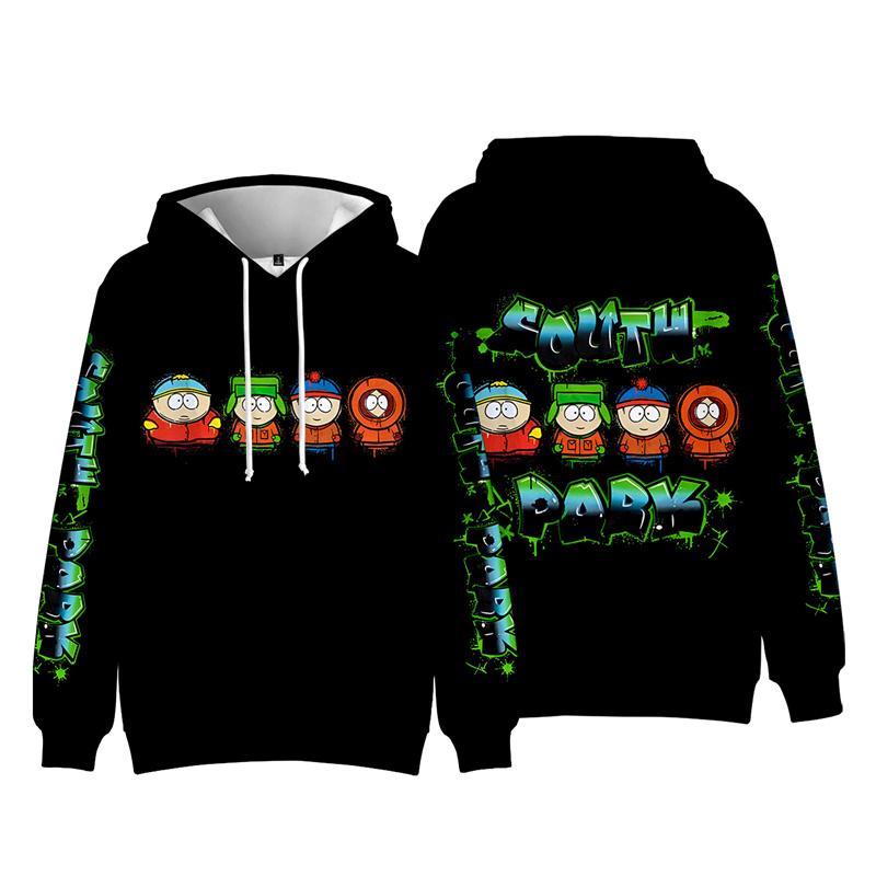 Худи свитшот South Park Аниме с длинным рукавом Мужские Женские Худи Уличная одежда Пуловеры Модная одежда XS