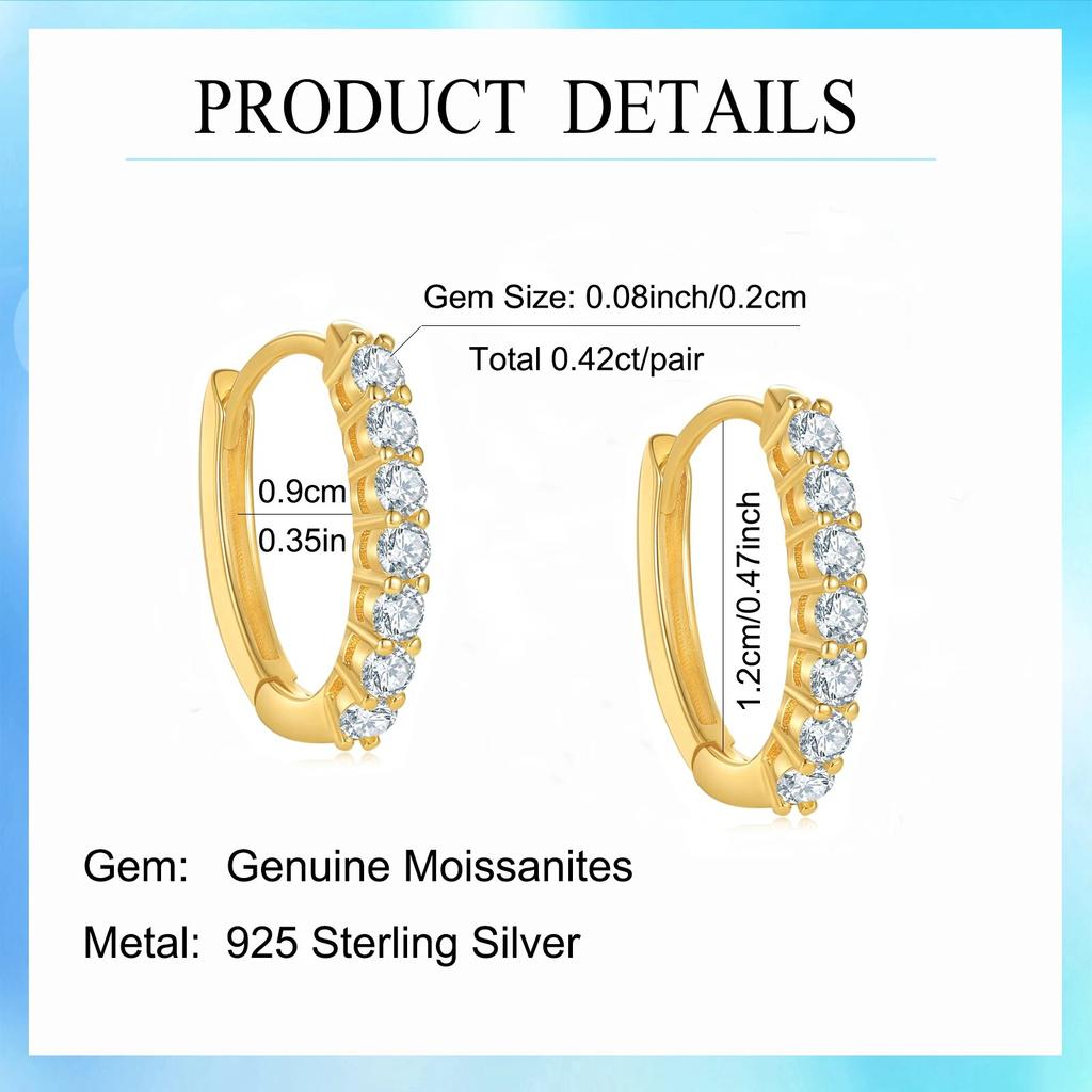 Fermoir d'oreille tendance en argent 925 pour femme, plaqué or blanc, diamant Moissanite de 2mm, boucle d'oreille irrégulière à la mode, bijoux fins