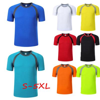 Summer Men's Gym Shirt Quick Drying Running Shirt Short Sleeve Sport T-shirt Workout Training Tees
