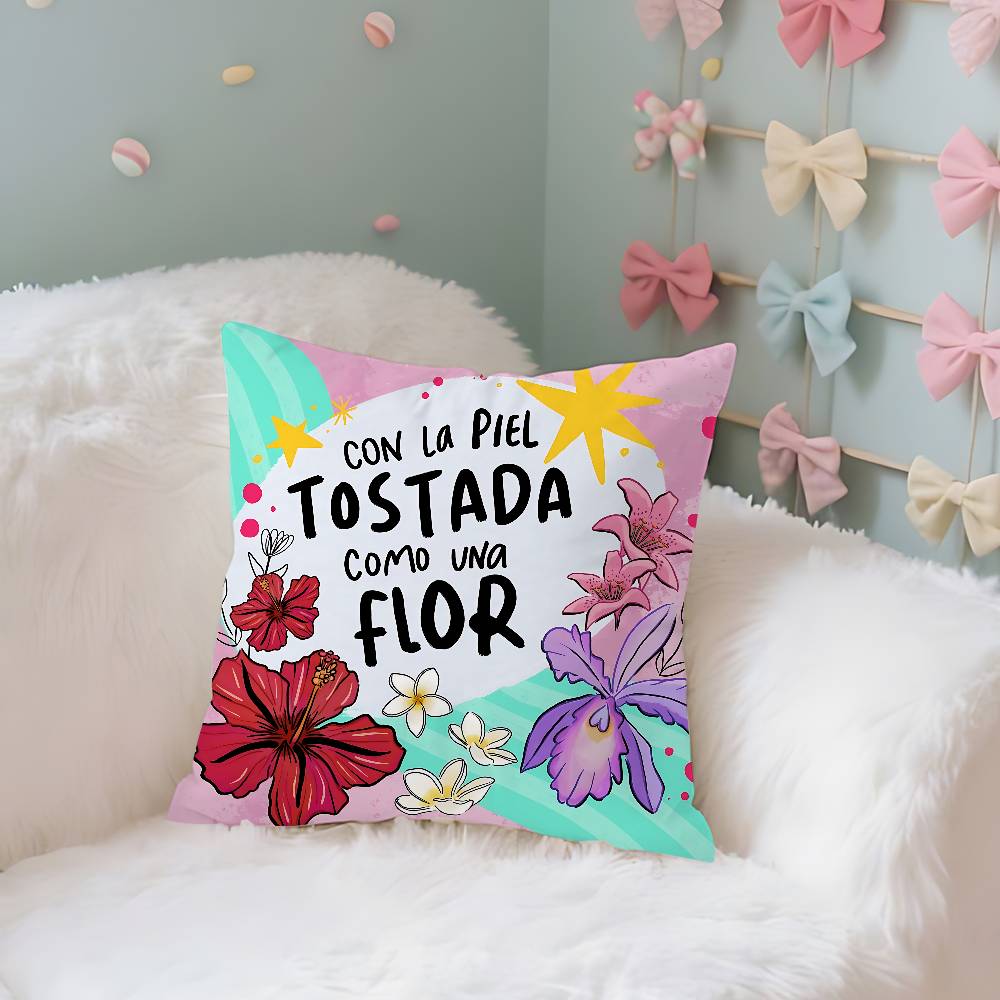 Venezuelas-Aesthetics-Art Pillow Case Cushion Cover Soft Cute Throw Pillow Case For Car Sofa Pillowcase Polyester With Zipper