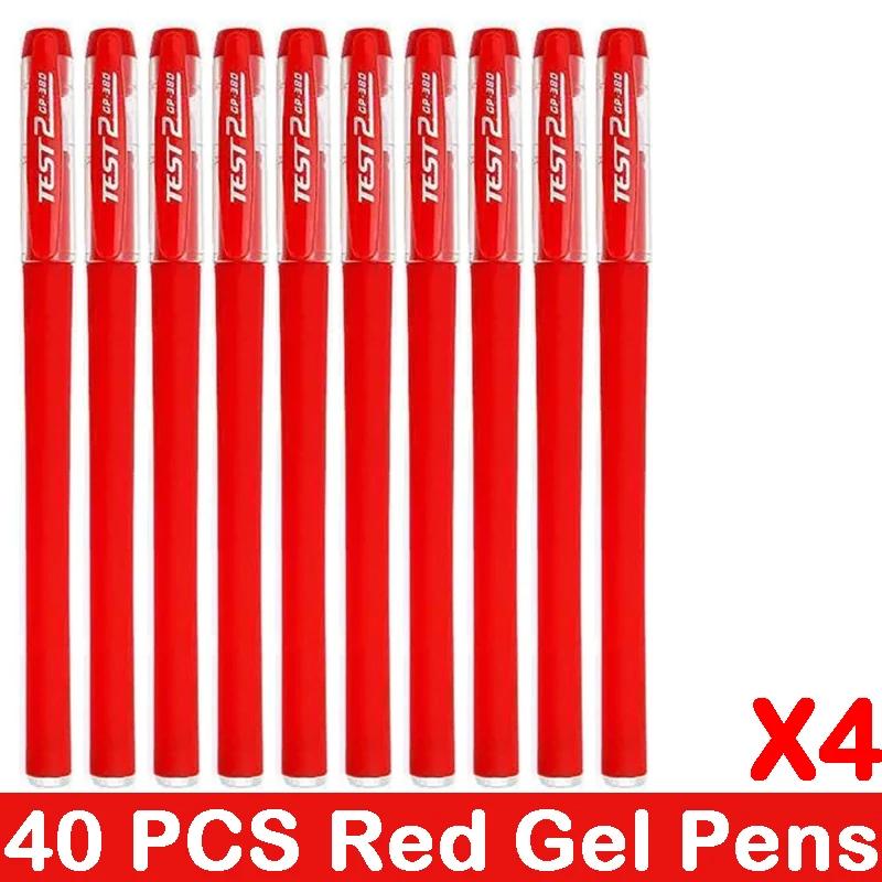 10/100 PCS Roise Retractable Gel Pens Set Black/Red/Blue Ink Ballpoint for Writing Refills Office School Supplies Stationery