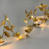 2M 20LED Goldene Blätter String Fairy Lichter Für Hochzeit Geburtstag Party Dekoration Hausgarten Künstliche Pflanze Garland Vine Licht