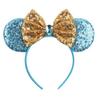 Silver Shinny Mouse Ears Headband For Girls Shinny Sequin Bow Hairband Festival Party Cosplay DIY Hair Accessories