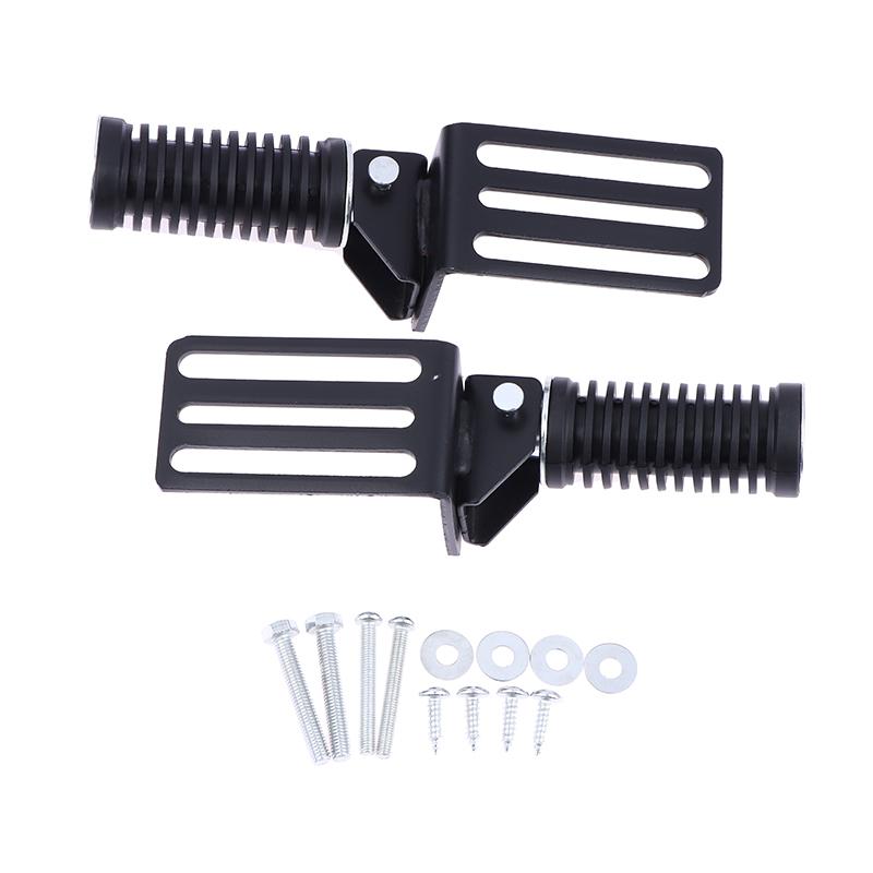 1Pair Electric Vehicle Front Foot Pedal Plate Leg Support Pad Folding Anti-Slip Metal Footboard Ebike Accessories