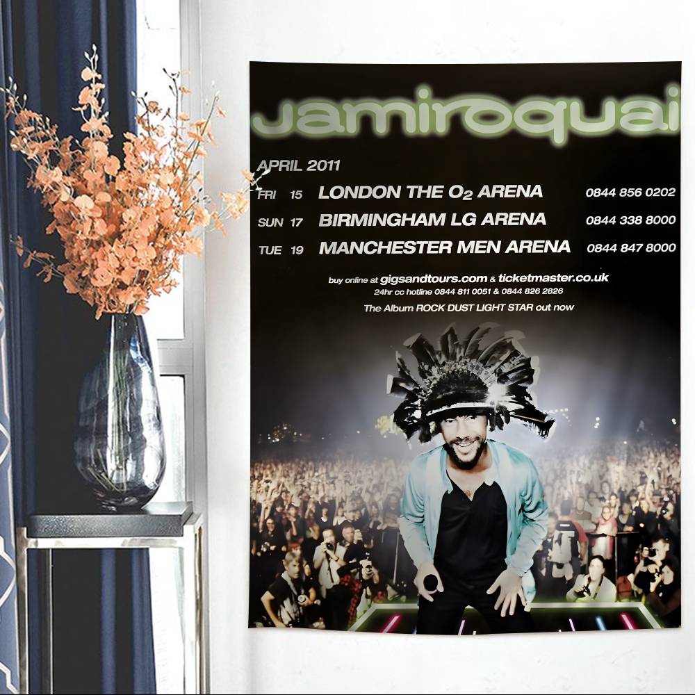 

Rock Band JJamiroquaiS DIY Wall Tapestry Art Science Fiction Room Home Decor Wall Art Decor 74x94cm(29x37in)