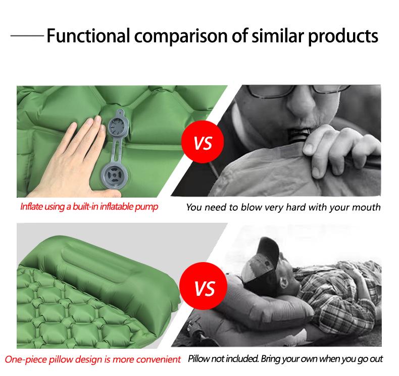 LT-04 Ultra-Light Inflatable Diamond TPU Camping Pad - Portable, Moisture-Proof Tent Sleeping Mat