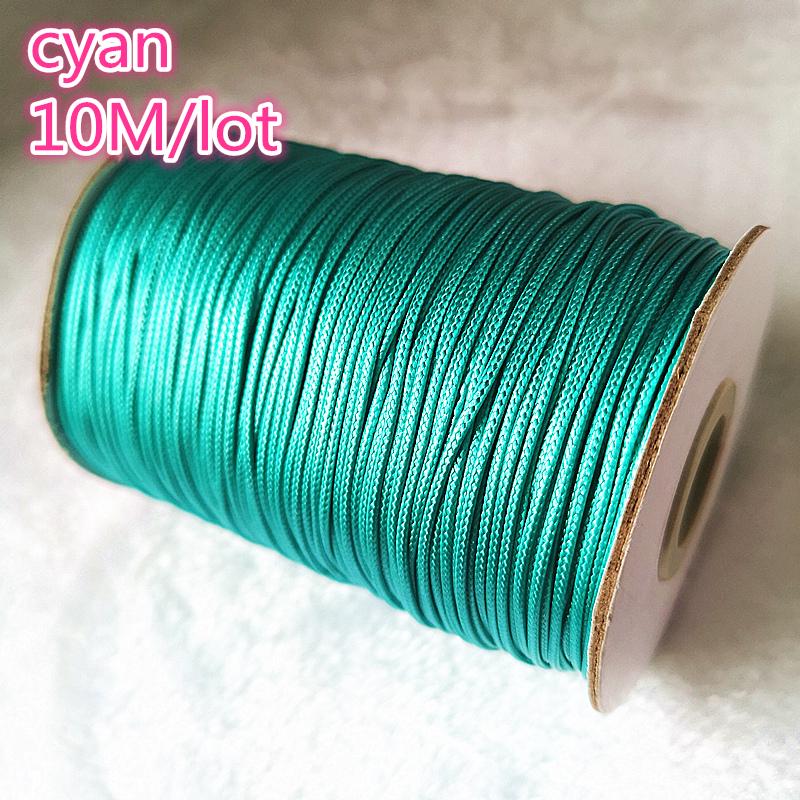 10 meters 1mm Waxed Cotton Cord Waxed Thread Cord String Strap Necklace Rope Bead DIY Jewelry Making For shamballa Bracelet