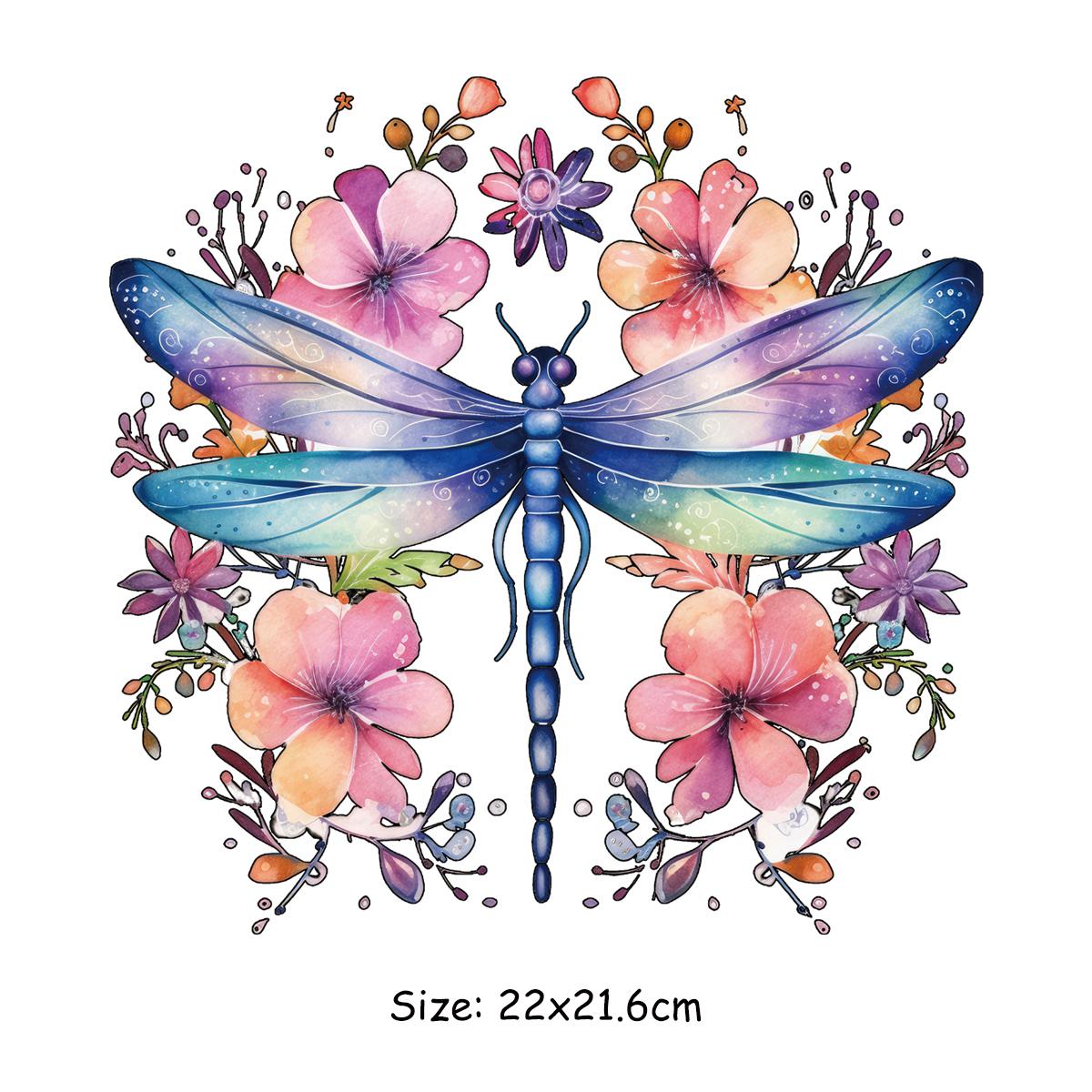 

Нашивки на одежду Наклейки с животными Виниловые наклейки уровня A, моющиеся Термопресс Толстовки своими руками Топы Термонаклейки Стрекоза