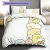 Cute Sumikko Gurashi  Pattern Bedding Quilt Set  Home Decoration  Gift (1 * duvet cover + 2 * pillowcase  without core)