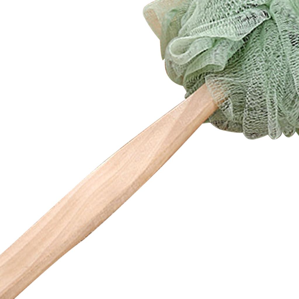 Långhandtagad Kroppsskrubbare Rengöring Badskrubb Badskrubbboll för Badrumsdusch Grön