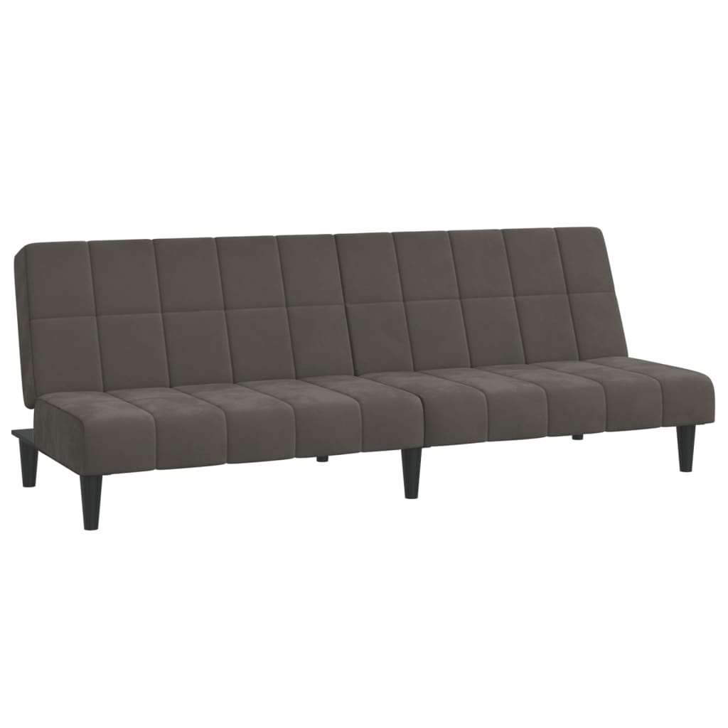 Vidaxl 2-Seater Sofa, Dark Grey, Upholstered In Velvet