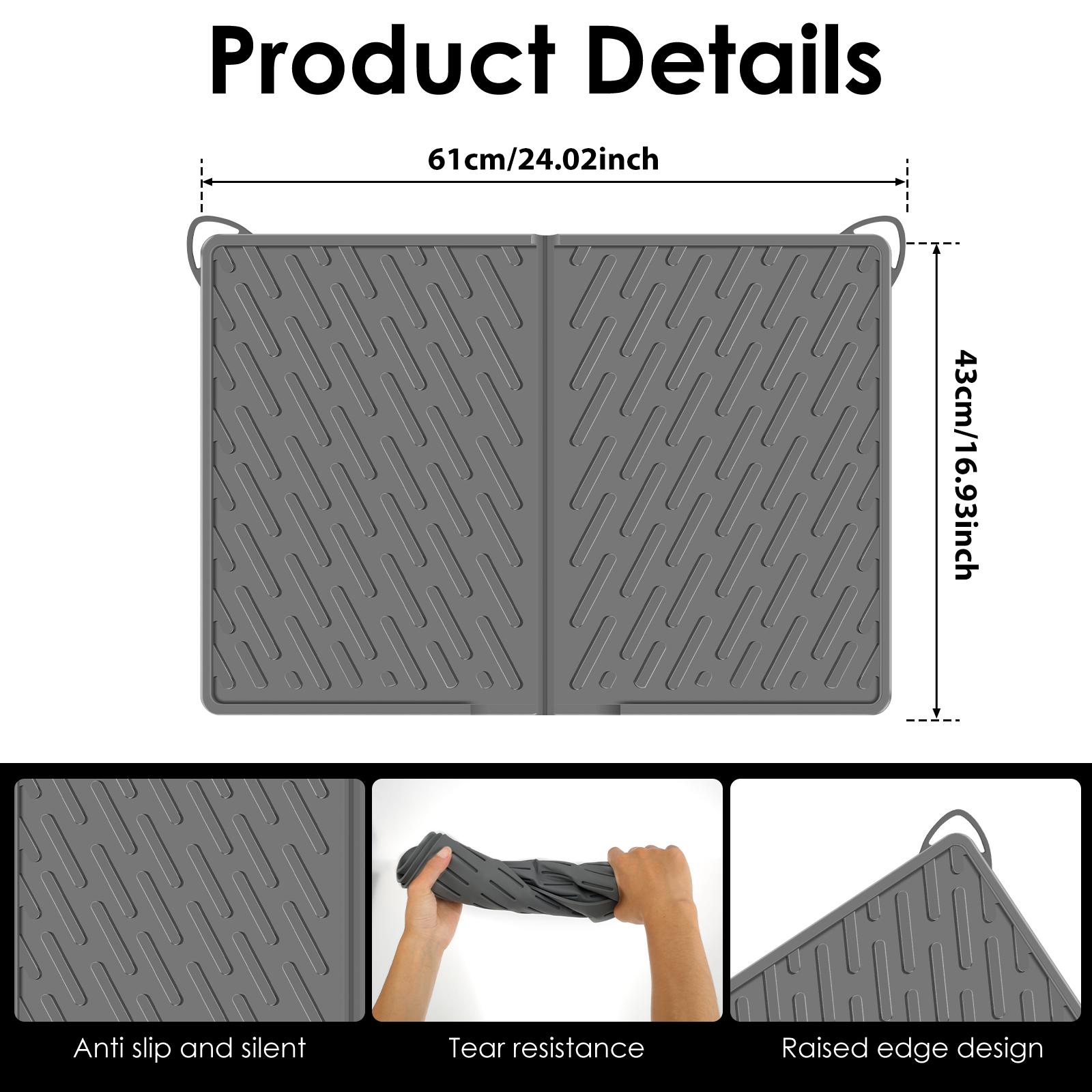 

Коврик для кошачьего туалета Силиконовый Водонепроницаемый Коврик для лотка с Дизайном Подвесного Ушка Мягкий Коврик для улавливания кошачьего наполнителя Принадлежности для домашних животных