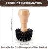 51-58mm Portafilter Cleaning Brush Contoured Espresso Basket Scrubber for Deep Clean Non-Scratch Barista Tool for Home Machines
