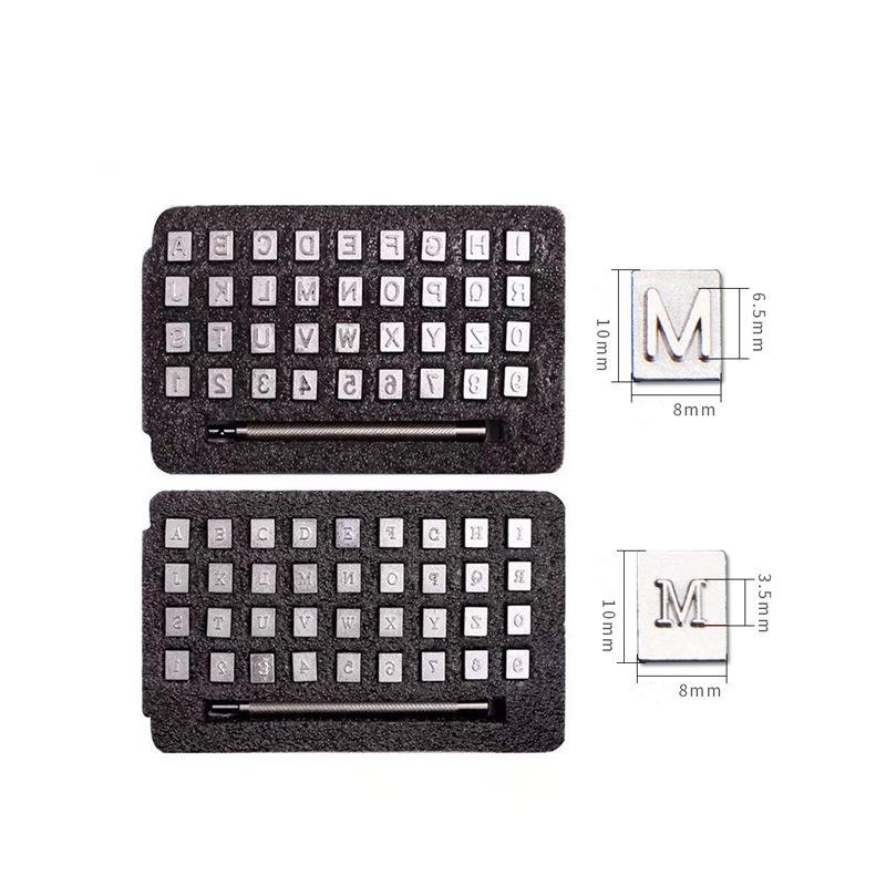 36pcs Leather Letters Seal Printing Tool Set Handmade Goods Leather Carving Printing Mold DIY Custom Label Name Creation Tool