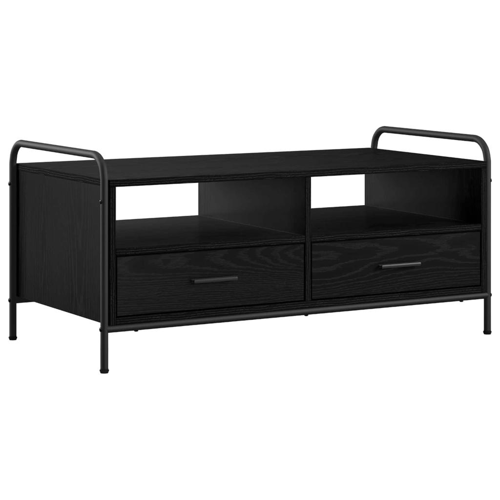 Coffee Table Black Oak Look 99.5 X 49 X 46 Cm Engineered Wood