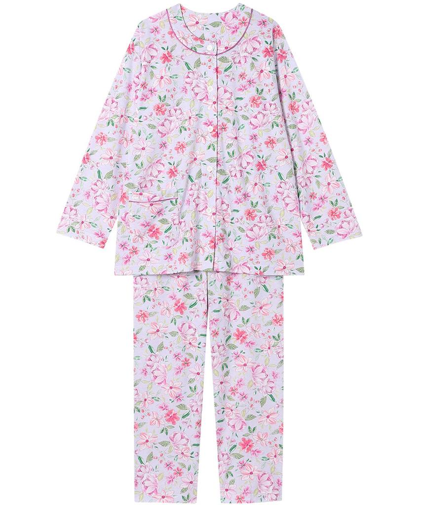 EP8071 Long Cotton PU Wing/Wacoal Women's Pajamas, Sleeves, Pants, 100% Jersey,