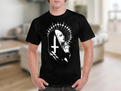 The Nun Pray for Me Unholy Nun Shirt Unisex Unique Printed TShirt Ventilate Aesthetic Shortsleev Casual Harajuku Tshirt Tops