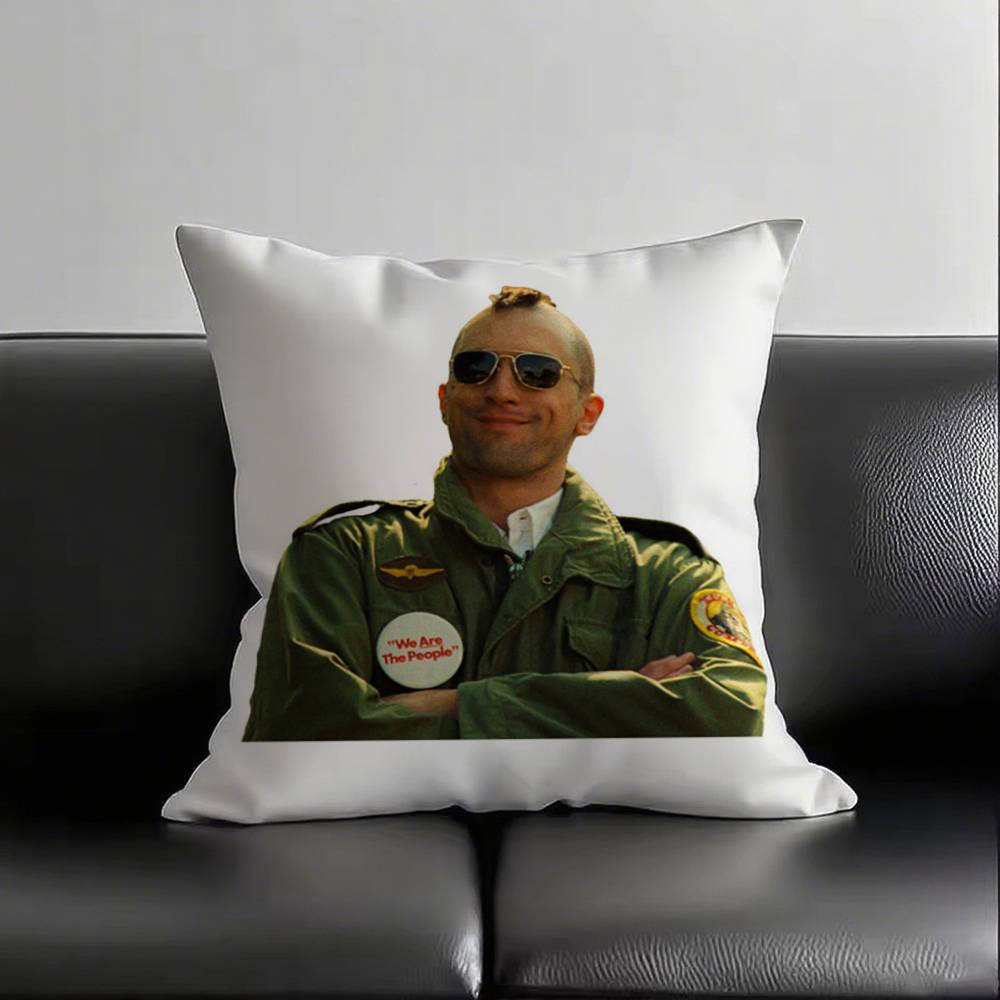 1pc Movie Taxi Driver Pillow Case Square Bedroom Sofa Leisure Comfort Cushion Car Living Room Home Decoration