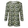 3/4 Sleeve Shirts For Women Cute Print Graphic Tees Blouses Casual Plus Size Basic Tops Pullover
