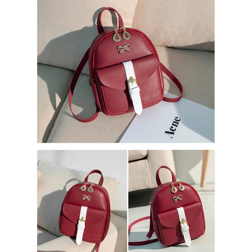 Lady Mini Shoulder Bag Fashion Small Backpack with Headphone Hole
