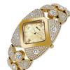 BELBI Rhombus Ladies Quartz Watch Full Rhinestone Inlaid Bracelet Shell Dial Roman Numeral Luxury Jewelry Wristwatch Gift For Women