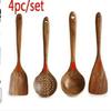 Teak Acacia Wood Kitchen Utensil Set: Spatula, Spoon, Ladle, Turner, Long Handle Rice Spoon
