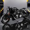 Simulation 1/10 Alloy Har Vintage Motorcycle Model with Sound and Light Diecast Toy Motorbike Collection Miniature Voiture