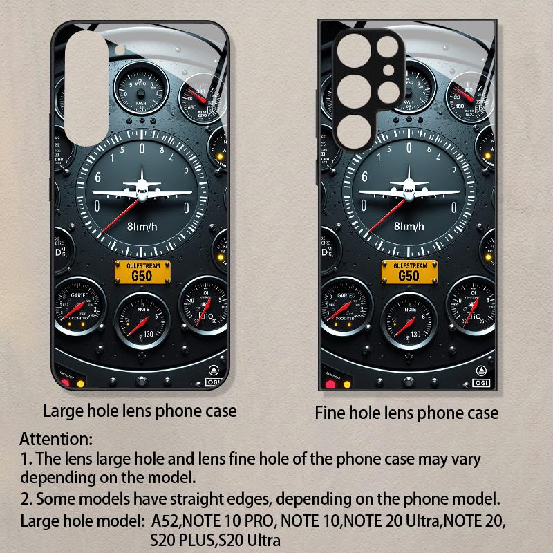 Aviation Cockpit Gauge fashion phone phone case mobile phones glass for Samsung Galaxy S26 S25 S24 S23 S22 FE Ultra Plus