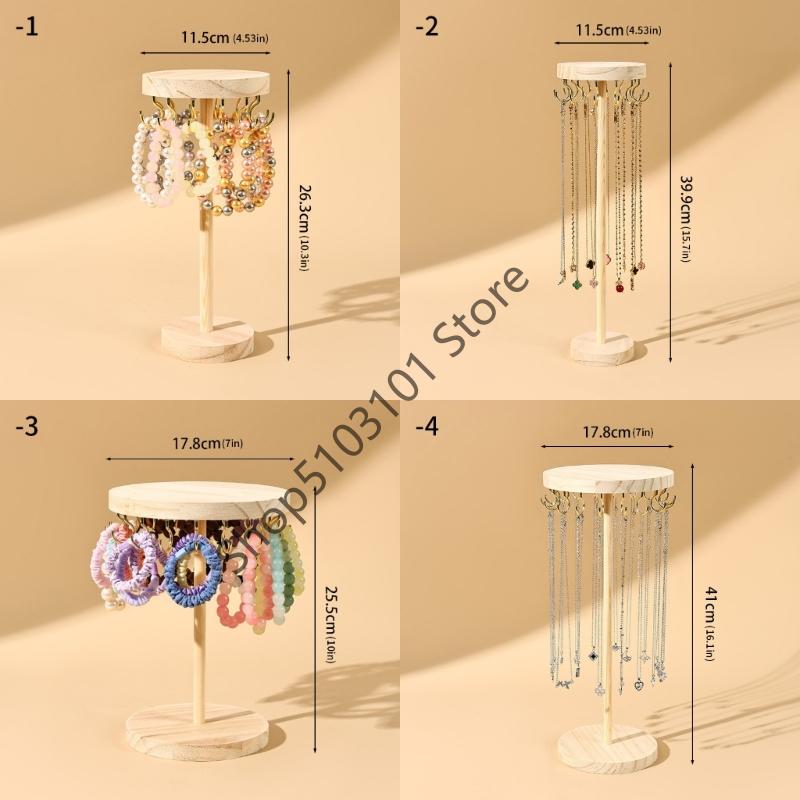 Jewelry Display Holder Necklace Earrings Bracelets Display Stand Desktop Jewelry Storage Rack With Hooks
