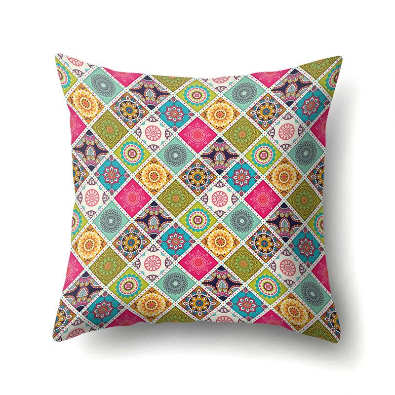 Retro Nostalgic Bohemian Ethnic Style Polyester Pillowcase Car Decoration Home Printed Pillowcase