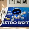 1PC ASTRO BOT Custom Name Patterned Flannel Blanket Suitable For All Seasons for Home Decor Warmth and Comfort Gifts Holiday Present