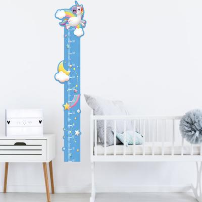 Baby Growth Chart Wall Sticker Peel Stick Adhesive Bedroom Play Room Nursery Cartoon Animal Children Height Measurement Ruler Decal