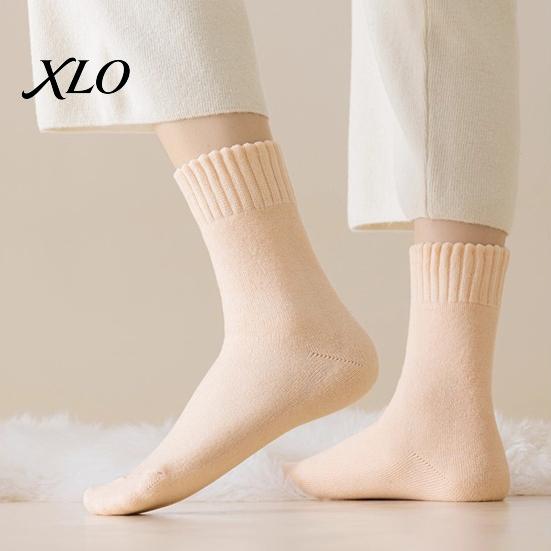 Thermal Insulated Socks for Cold Weather Women Thickened Winter Socks, Solid Color Mid Calf Fleece Lined Heavy Duty Boot Crew Weather, Soft