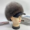 Natural Raccoon Fox Fur Hat Women Winter Warm Fluffy Brim Cap Lady Winter Outdoor Snow Hats Genuine Real Fur Cold Hats Wholesale