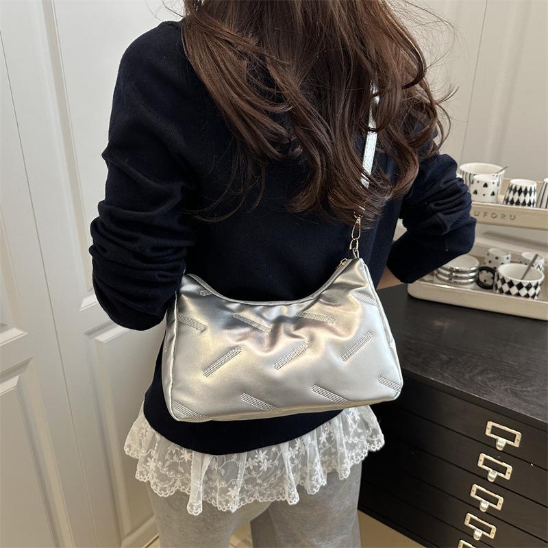 Fashion Large-capacity Shoulder Women's Bags 2025 Autumn and Winter New Down Cloth Bags Trendy Messenger Women's Bags