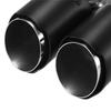 Right 63mm ID 89mm OD Matte Carbon Fiber Car Exhaust Pipe Muffler Trim Dual Tips