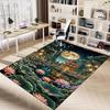 1PC Moonlit Temple Lotus Pond Non-Slip Floor Carpet Compatible for Office&Living Room&Bedroom&Dining Room - Flat - Weave Machine-S0333