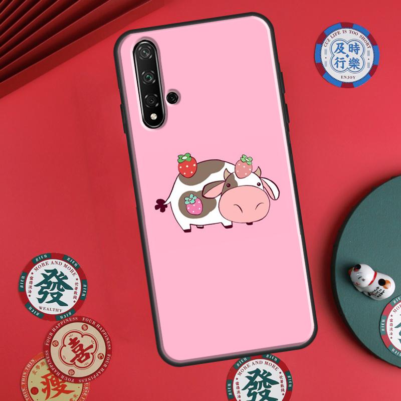 Animal Cute Cartoon Cow For Huawei P20 P30 P40 Lite P60 Pro Nova 12i 11i 8i 12s 9 10 SE Y90 Y60 Y70 Y72 Y61 Y91 Case