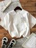 Graphic Chic Flower 100% Cotton Women's Retro Floral Print T-Shirt Soft Crew Neck Short Sleeve Top Vintage Shirt Floral Design