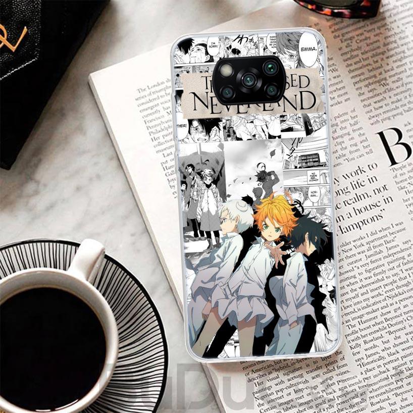 The Promised Neverland Anime Cover For Xiaomi Poco X3 X4 NFC M3 M2 M4 Pro Phone Case F3 F2 F1 Mi Note 10 Lite A3 A2 A1 CC9 Print