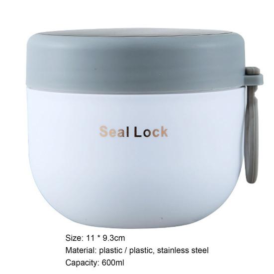 600ml Soup Large Cup Leak-proof Capacity Stainless Steel Double-walled Vacuum Insulated Food Jar
