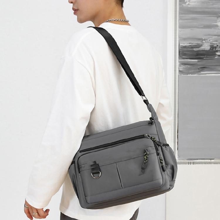 Oxfords Toted Bag for Men Shoulder Crossbody Handbag with Multi Pockets Zipper for Work Office Travel and Daily Use